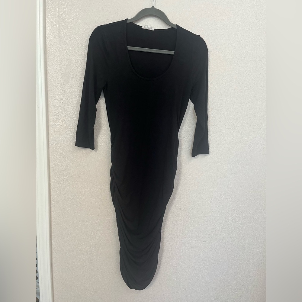 Ingrid & Isabel Side Ruched 3/4 Sleeve Maternity Body-Con Dress Size Small